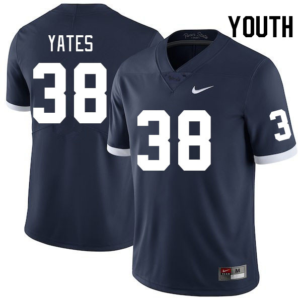 Youth #38 Winston Yates Penn State Nittany Lions College Football Jerseys Stitched Sale-Retro